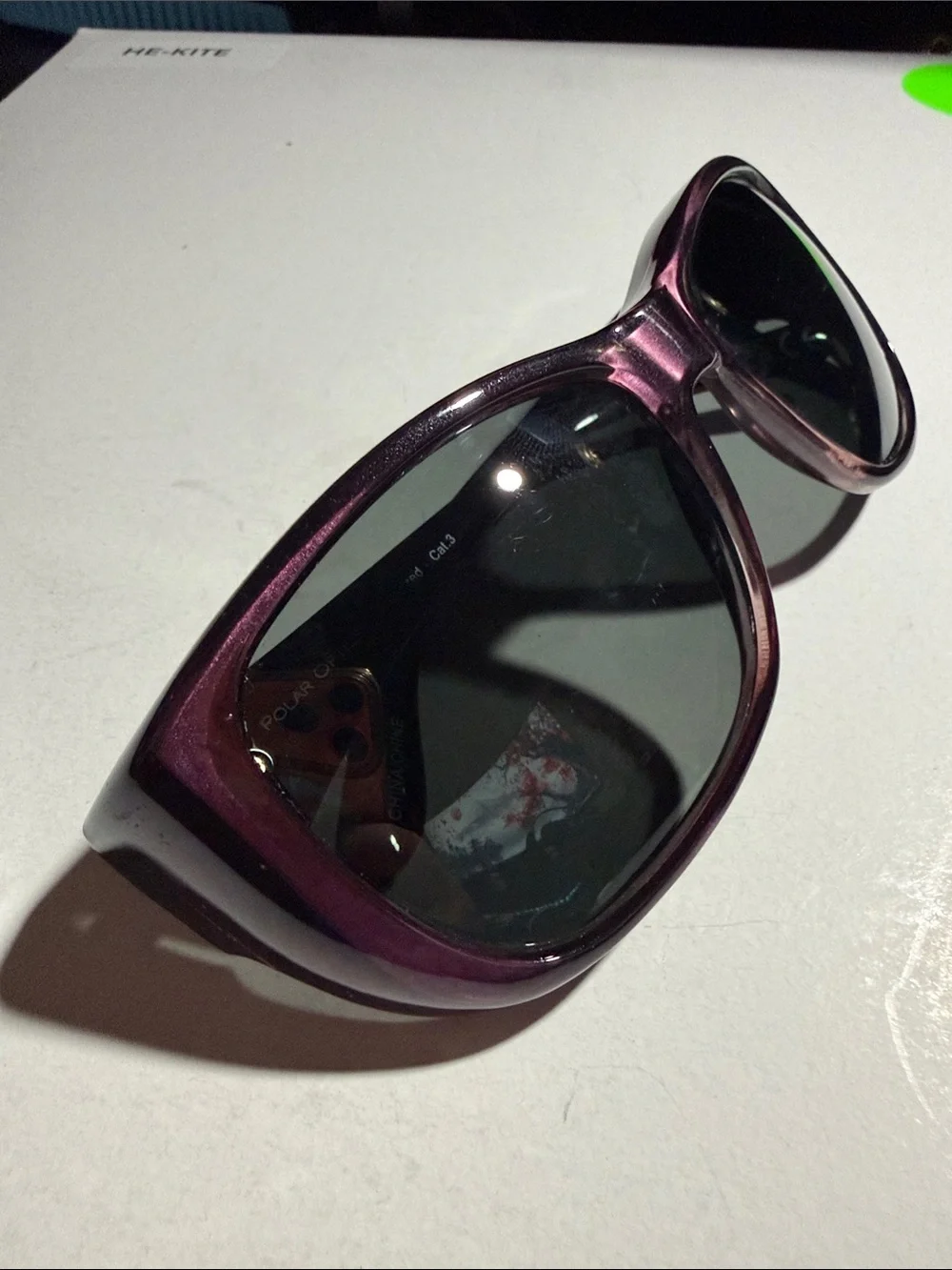Polar Optics Polarized Fit Over Women's Sunglasses in Dark Purple